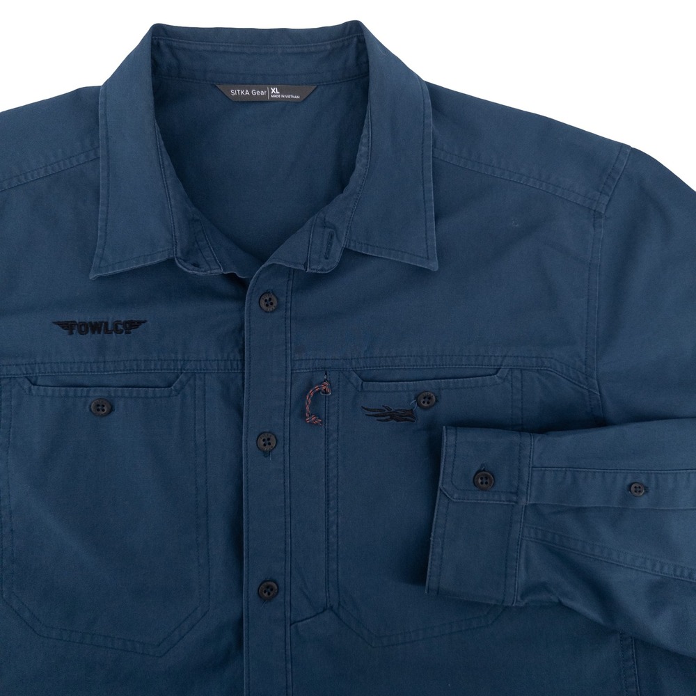 Sitka Gear Mens XL Harvester Shirt Blue Long Sleeve Heavy Canvas Hunt Gorp READ